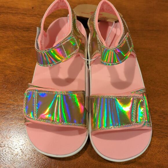 See Kai run girls iridescent Logan Velcro SandalLittle Kids Size 10&12 available - Picture 2 of 7